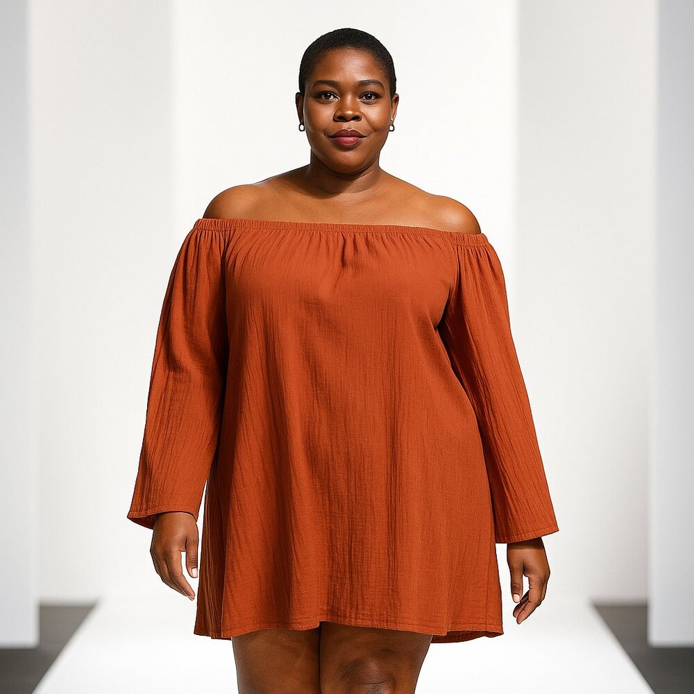 Plus size Peasant dress. Boho.